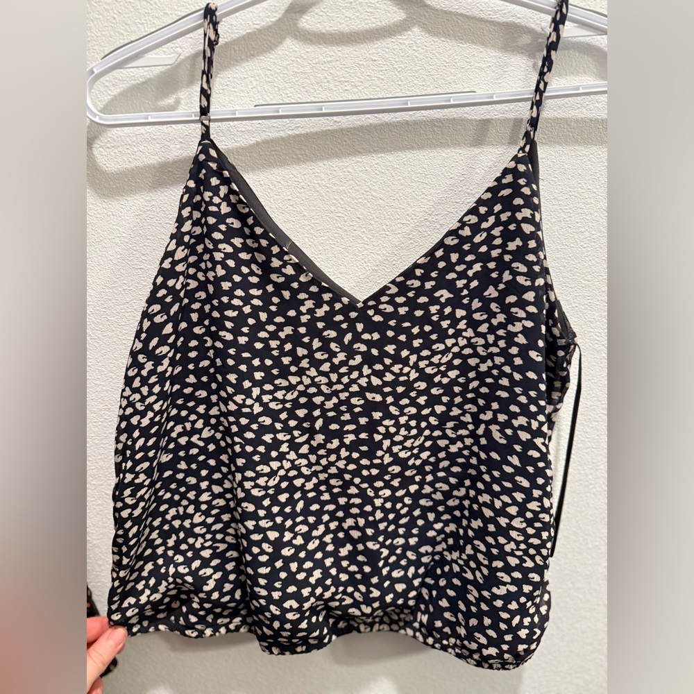 Elegant Black and Cream Camisole Top